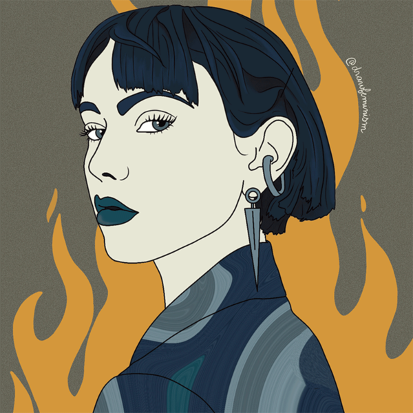 Carte postale - Femme en feu – Image 2